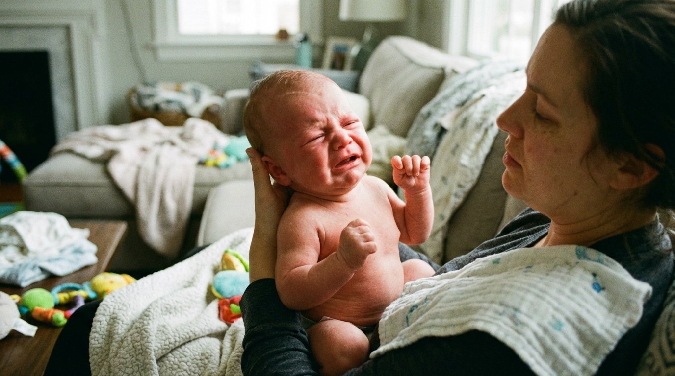 Alexis Janson ostéopathe réalisant une technique douce sur un nourrisson
