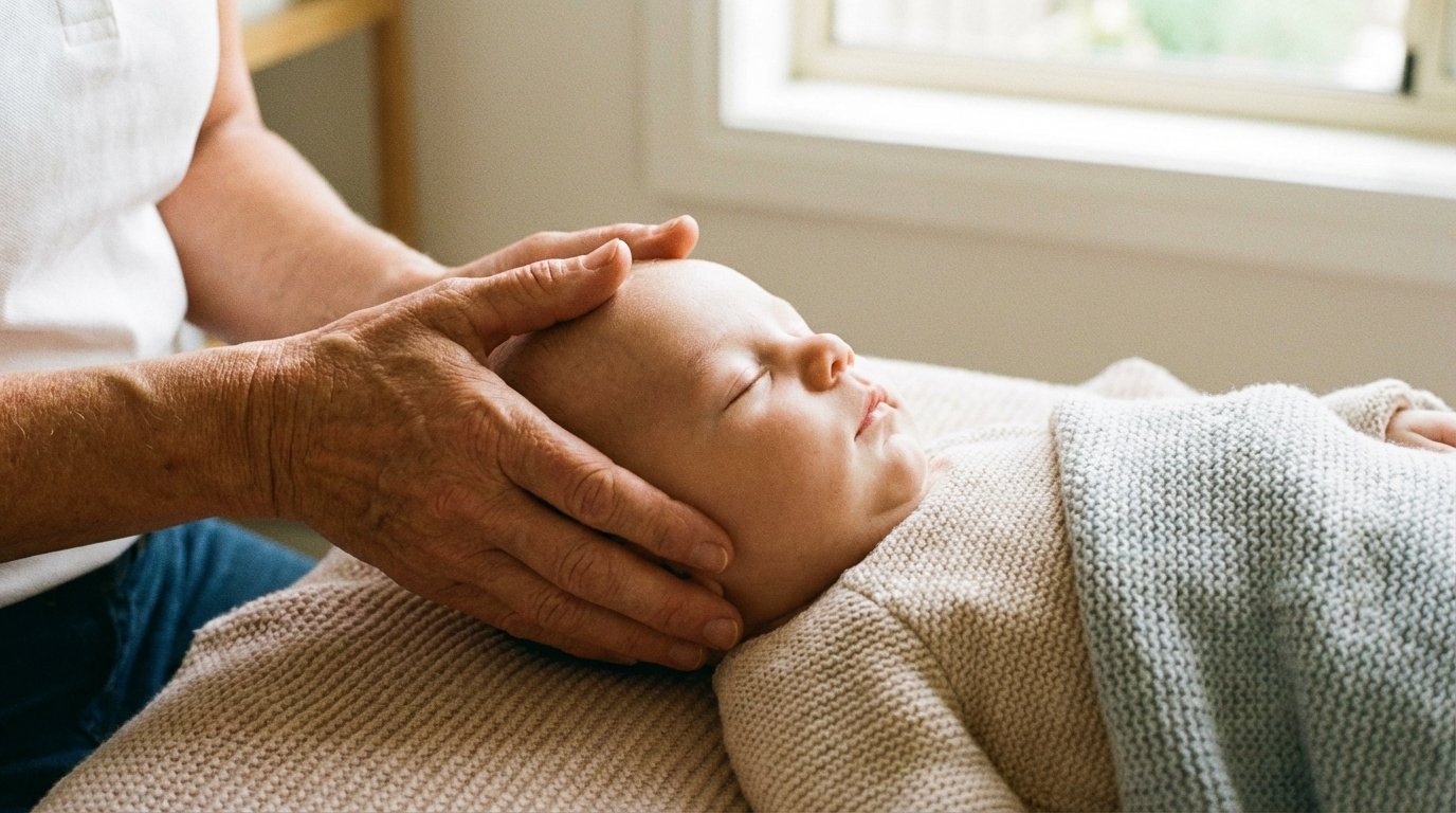 Ostéopathe Alexis Janson prenant en charge un nourrisson pour canal lacrymal bouché à Sevran